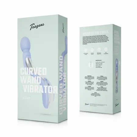 Teazers Curved Wand Lavender - Ergonomic Silicone Vibrating Device