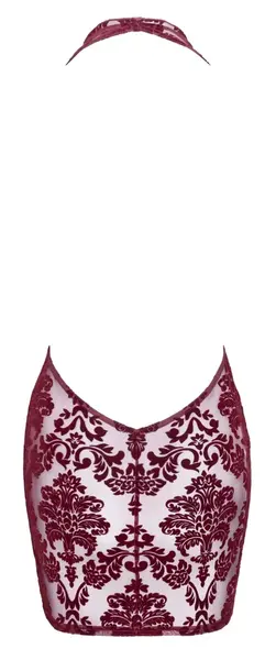 Noir Handmade Kink Royal Burgundy Red Velvet Mini Dress S