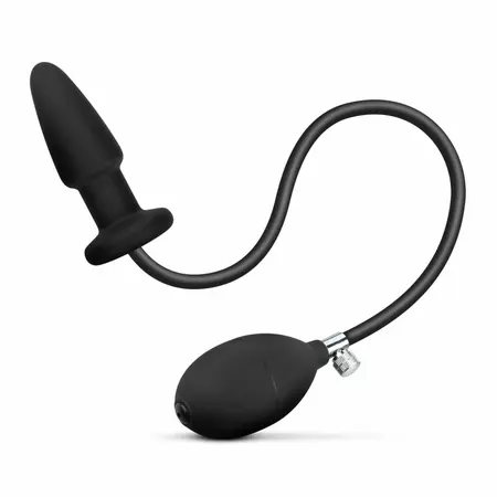 EasyToys Inflatable Anal System Black - Adjustable Size, Release Valve