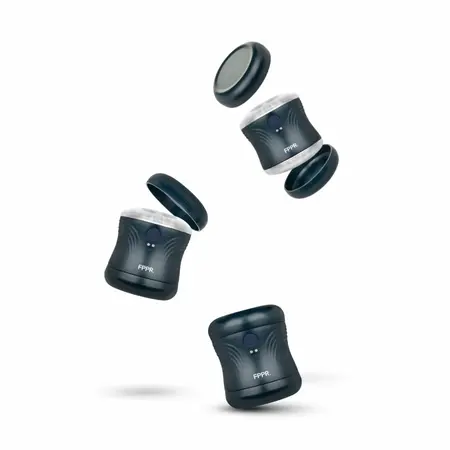 FPPR Dual-Sided Vibrating Sensation Device Black Waterproof Compact