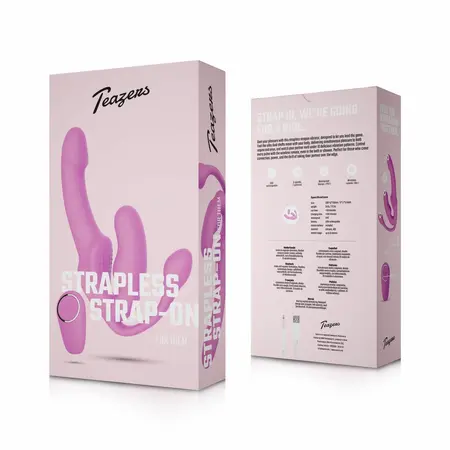 Teazers Strapless Pink Intimate System with Dual Plug & Remote Control