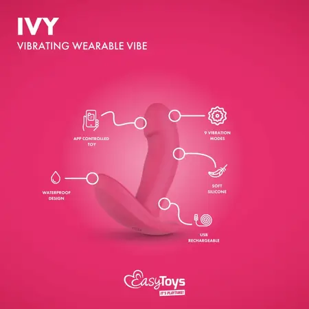 EasyConnect Ivy Wearable App-Controlled Intimate Device, Purple, Compact