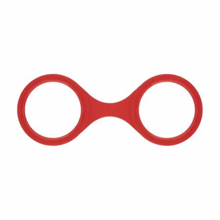 EasyToys Flexible Silicone Handcuffs Red - Adjustable Soft Model