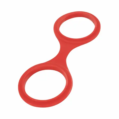 EasyToys Flexible Silicone Handcuffs Red - Adjustable Soft Model