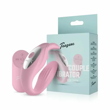 Teazers Bunny Dual-Action Couple Device with Remote, Pink, USB Rechargeable