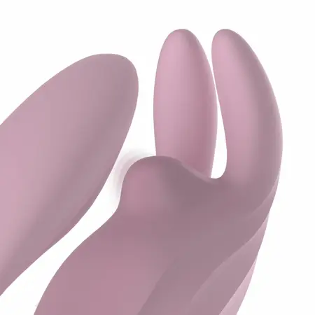 Teazers Bunny Dual-Action Couple Device with Remote, Pink, USB Rechargeable