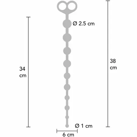 TOYJOY Flexible Silicone Intimate Bead System 34cm Black