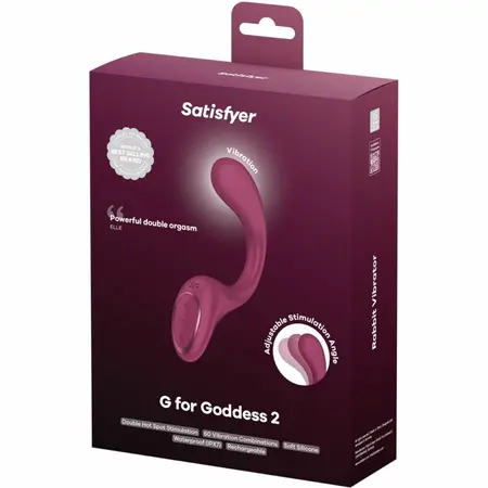 G for Goddess 2 силиконов вибратор с два мотора, бордо