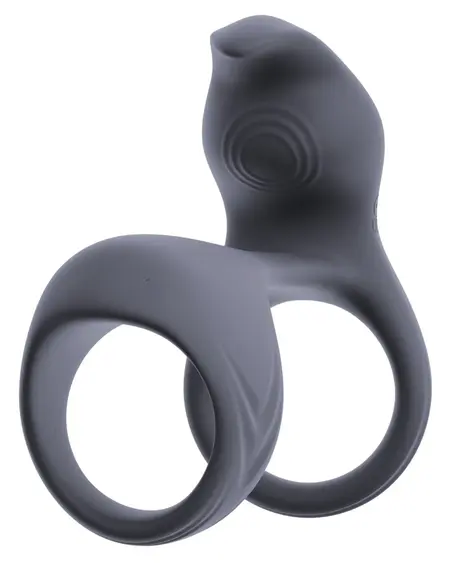 beau coeur Vylor RC Silicone Dual Motor Intimate Ring, Black, 13.5 cm