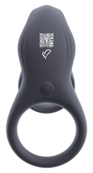 beau coeur Vylor RC Silicone Dual Motor Intimate Ring, Black, 13.5 cm