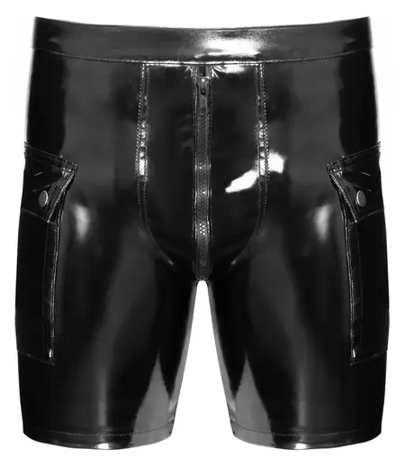 Black Level Men's Vinyl Shorts XL with Side Flap Pockets
