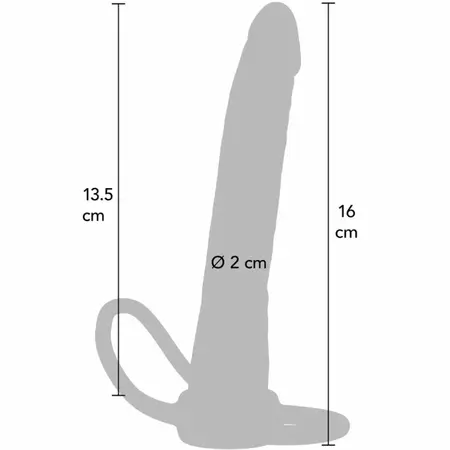 ToyJoy Get Real Double Trouble Silicone Dual-Ended Model 16cm Beige