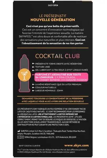 SKYN Cocktail Club Sensoprene Flavoured Latex-Free Condoms 9-Pack