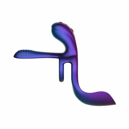 Hueman Zenith Intimate Ring with Dual Stimulation, Purple, Remote Control