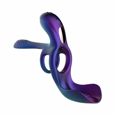 Hueman Zenith Intimate Ring with Dual Stimulation, Purple, Remote Control