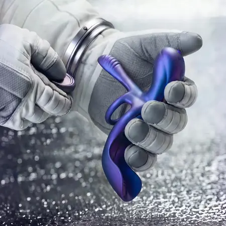 Hueman Zenith Intimate Ring with Dual Stimulation, Purple, Remote Control