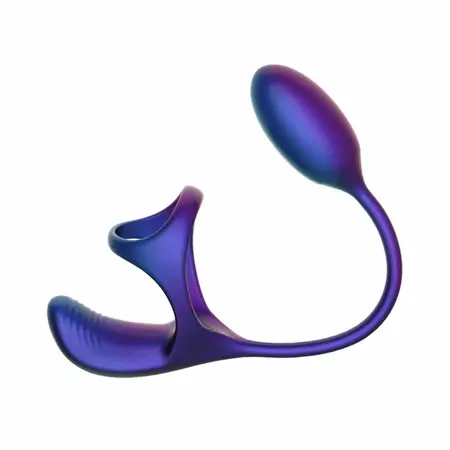 Hueman Halo Orbit Dual-Motor Intimate Ring, Purple, Remote-Controlled