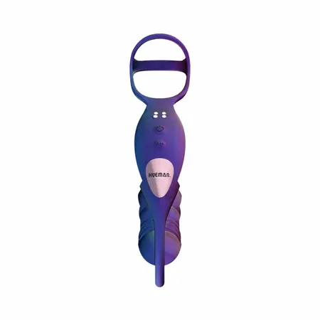 Hueman Deep Impact Dual-Action Silicone Intimate Ring Purple