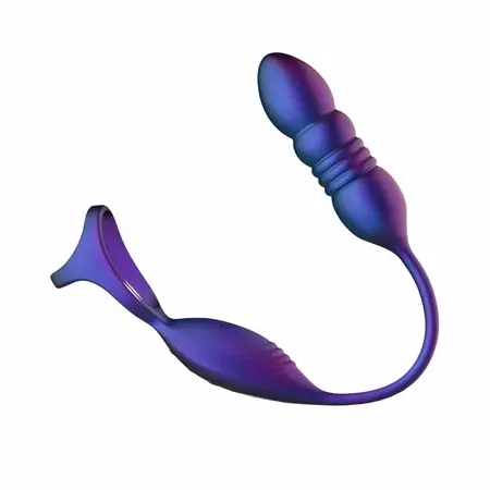 Hueman Deep Impact Dual-Action Silicone Intimate Ring Purple