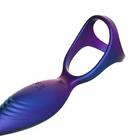 Hueman Deep Impact Dual-Action Silicone Intimate Ring Purple