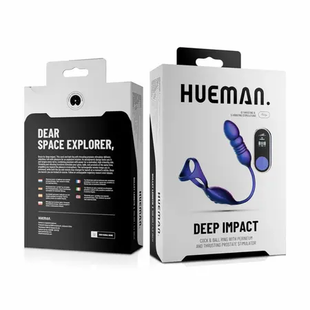 Hueman Deep Impact Dual-Action Silicone Intimate Ring Purple