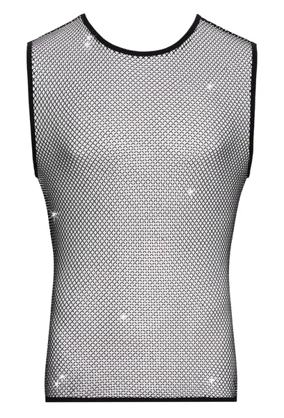 Svenjoyment Net Shirt L Black with Sparkling Accents - Lightweight Mesh Top