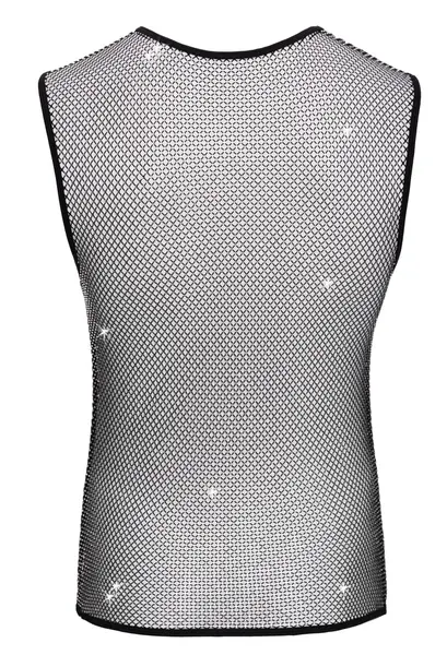 Svenjoyment Net Shirt L Black with Sparkling Accents - Lightweight Mesh Top