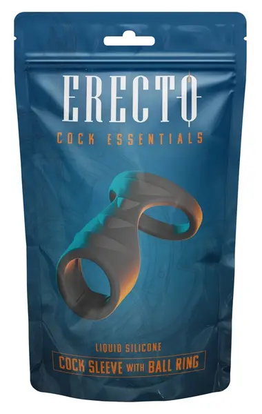Erecto Liquid Silicone Performance Sleeve with Dual Support Rings, 8cm