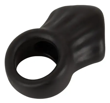 Erecto Liquid Silicone Intimate Ring & Ball Stretcher Duo, Black, 8 cm