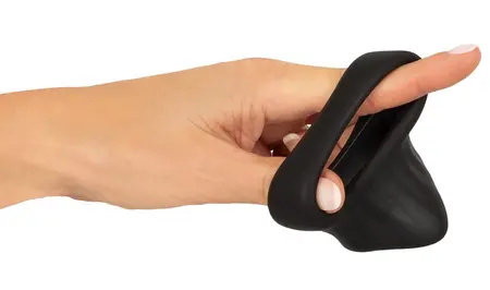 Erecto Liquid Silicone Intimate Ring & Ball Stretcher Duo, Black, 8 cm