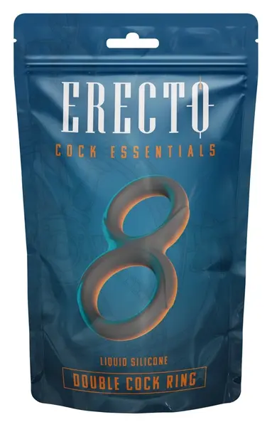 Erecto Double Support Ring Liquid Silicone Flexible Black 19g