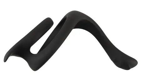 Erecto Liquid Silicone Dual Support Ring with Perineal Stimulator, Black