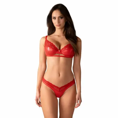 Obsessive Aliosa Gift Box Red - Luxury Lingerie Set with Perfume & Bath Bomb L/XL