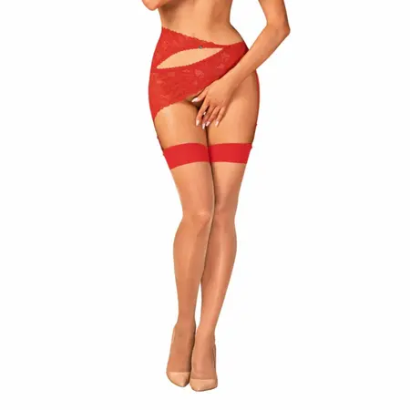Obsessive Aliosa Gift Box Red - Luxury Lingerie Set with Perfume & Bath Bomb L/XL