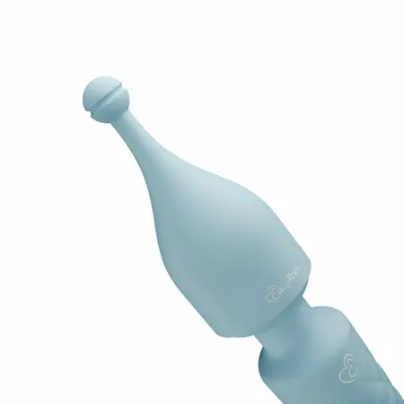 EasyToys Mini Wand Vibrator Blue - 18 Modes, USB Rechargeable, Silicone