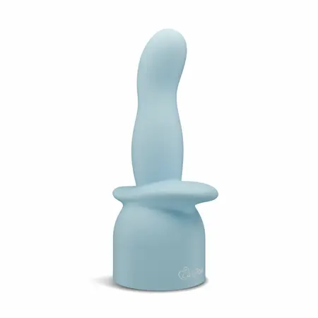 EasyToys Mini Wand Vibrator Blue - 18 Modes, USB Rechargeable, Silicone
