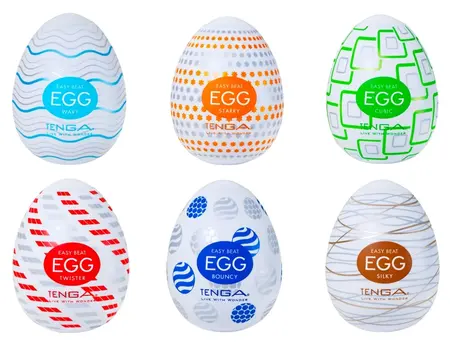 Tenga Egg Variety Pack Standard - 6 Textured Intimate Sleeves