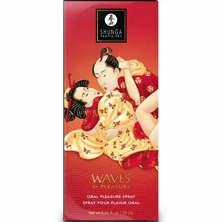 Shunga Waves Pleasure Spray Seductive Strawberry 20ml Refreshing Formula