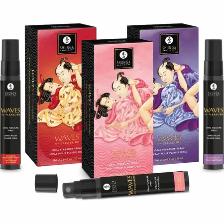 Shunga Waves Pleasure Spray Seductive Strawberry 20ml Refreshing Formula