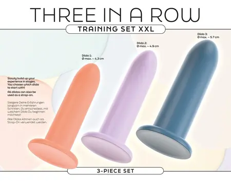 You2Toys Three in a Row Silicone Training Set, 3 Sizes, Pastel Colors