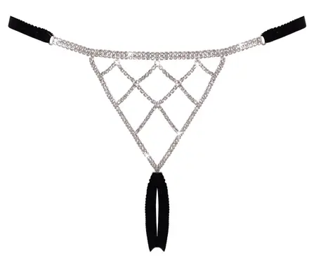 Cottelli Lingerie Adjustable Rhinestone Black Straps S-L