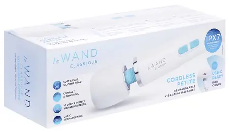 le Wand Classique Petite Cordless Massage Wand White 24.9cm