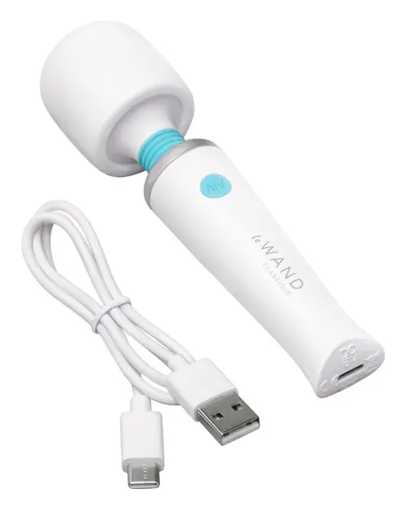 le Wand Classique Mini Wand Massager White - Compact Rechargeable Model