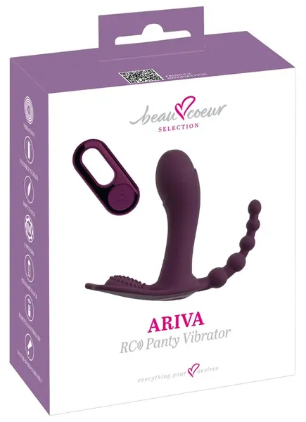 beau coeur ARIVA RC Panty Triple-Action Remote System, Black, 11.7 cm