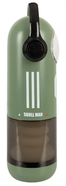 SKULL 3F тласкащ вибратор със затопляне, черен, 30 см