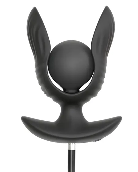 ANOS RC Inflatable Silicone Plug with Vibration, Expandable, Black, 10.9 cm