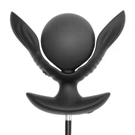 ANOS RC Inflatable Silicone Plug with Vibration, Expandable, Black, 10.9 cm