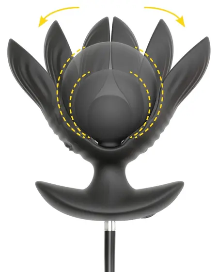 ANOS RC Inflatable Silicone Plug with Vibration, Expandable, Black, 10.9 cm