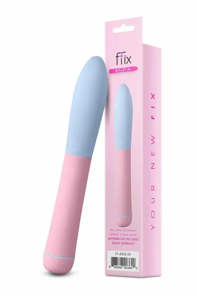 FFIX Bullet XL тънък вибратор, розов, водоустойчив, 19,6 см