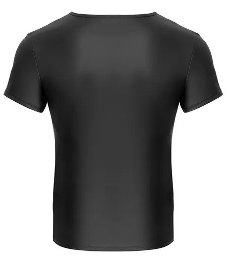 NEK Men's Shirt M Black Matt Look with Metallic Blue Accents